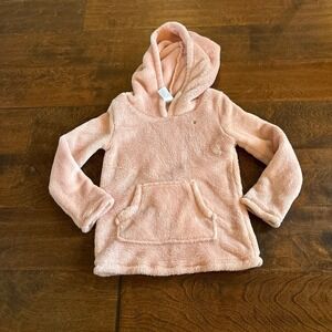 Carter's Girls 4T Pullover Hooded Sweatshirt Pink Soft Cozy Fuzzy